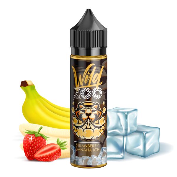 Wild Zoo STRAWBERRY BANANA ICE 60ml_ Strawberry Banana Ice 20/60ml - Wild Zoo - Image 1